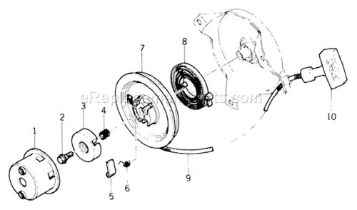 Part Location Diagram of 00723961892 Briggs and Stratton ROPE - 4 x 1120 mm